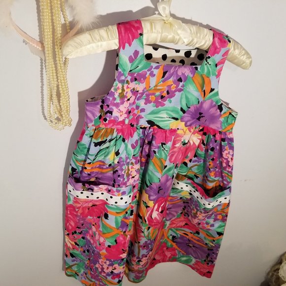 Noodles Size 6X Blue Pink Flowered Cotton Dress - Picture 5 of 8